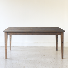 Slim Tapered Leg Dining Table Pictured In White Oak Gray