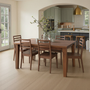 Plank Tapered Leg Dining Table Pictured in Walnut Clear Finish