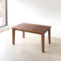 Tapered Leg Dining Table Pictured In Walnut Clear