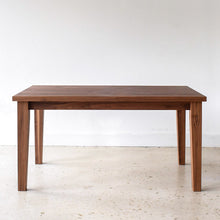 Extendable Tapered Leg Dining Table Handmade in Walnut Clear