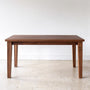 Extendable Tapered Leg Dining Table Handmade in Walnut Clear