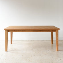 Plank Tapered Leg Dining Table pictured in White Oak Clear 