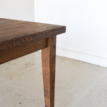 Slim Tapered Leg Detail Pictured in Reclaimed Oak Walnut Finish