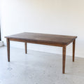 Slim Tapered Leg Dining Table Pictured In Reclaimed Oak Walnut