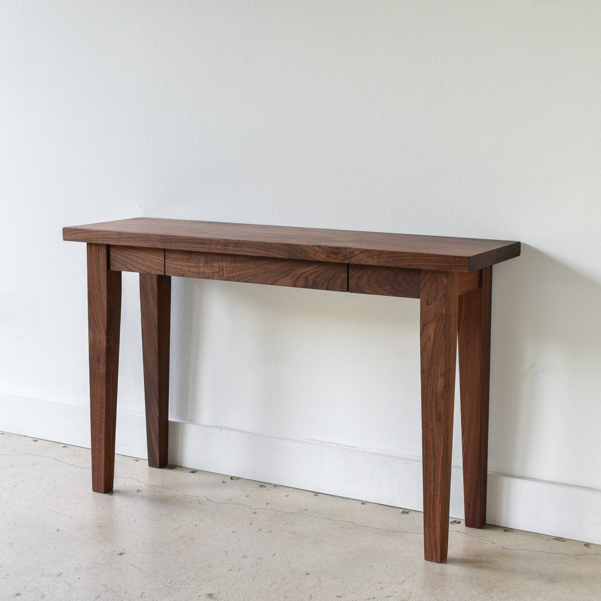Tapered Leg Console Table With Hidden Drawer What WE Make