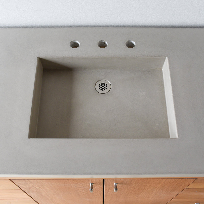 Concrete Vanity Top with Double Integral Sink