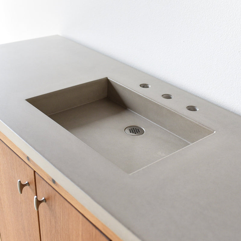 Concrete Vanity Top with Integral Sink - Specifications: