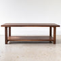 Quick Ship Modern Solid Wood Coffee Table with Lower Shelf