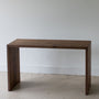 Modern Waterfall Console Table Pictured In Reclaimed Oak Walnut