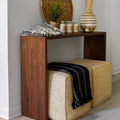 Modern Walnut Console Table Pictured In Walnut Clear