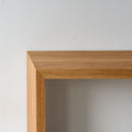 Modern Waterfall Console Table Pictured In White Oak Clear