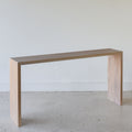 Modern Waterfall Console Table Pictured In White Oak Natural