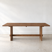 Modern Timber Frame Dining Table in reclaimed oak textured