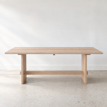 Modern Timber Frame Dining Table in white oak natural