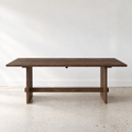 Modern Timber Frame Dining Table in reclaimed oak walnut
