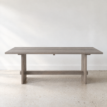 Modern Timber Frame Dining Table in white oak gray
