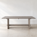 Modern Timber Frame Dining Table in white oak gray