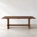 Modern Timber Frame Dining table in walnut clear