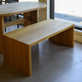 In stock 48" Modern Wood Coffee Table in Clear White Oak — Ready to ship