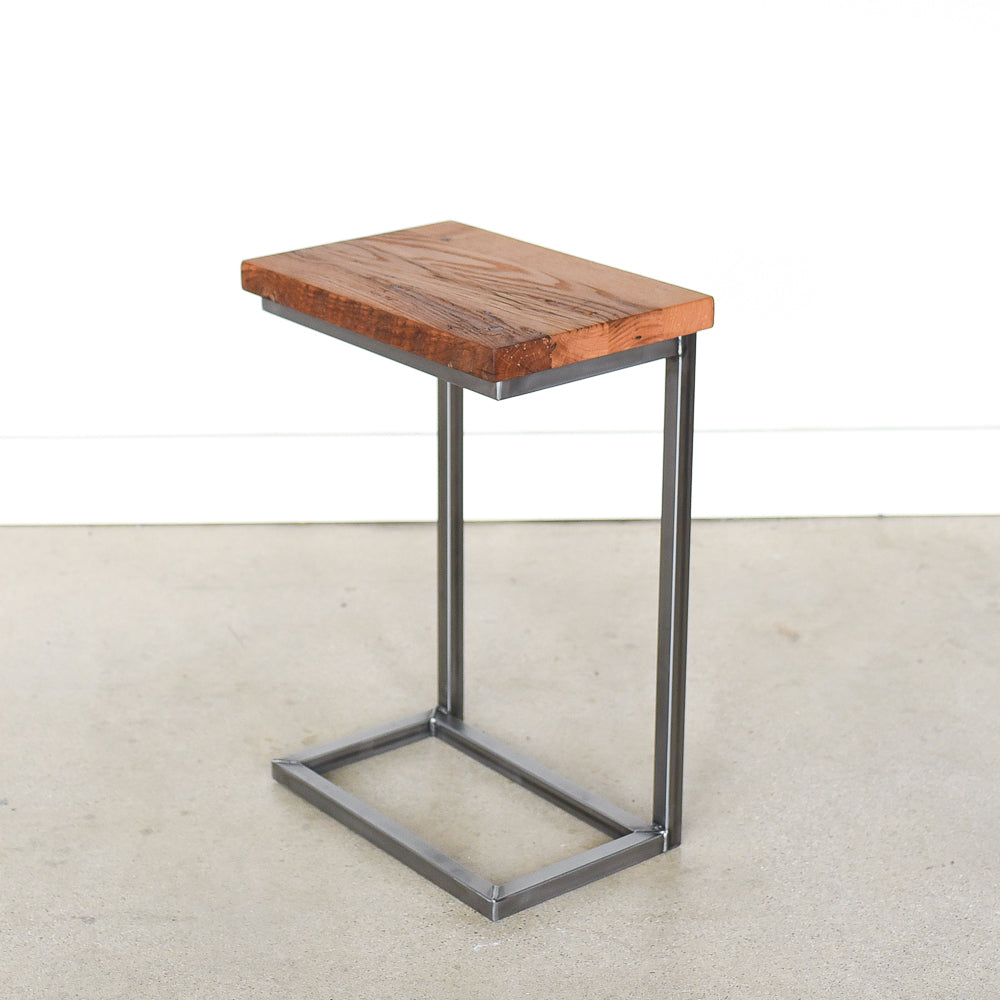 Wide Wood + Steel C-Table - Specifications: