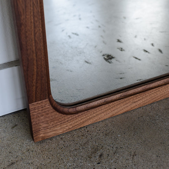 Frances Solid Wood Mirror with Beveled Detail
