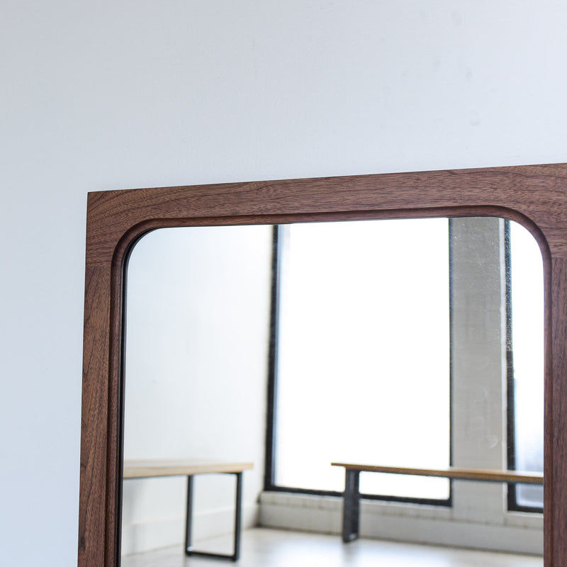 Frances Solid Wood Mirror with Beveled Detail
