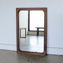 Solid walnut mirror inspired by vintage French window panes, modern silhouette