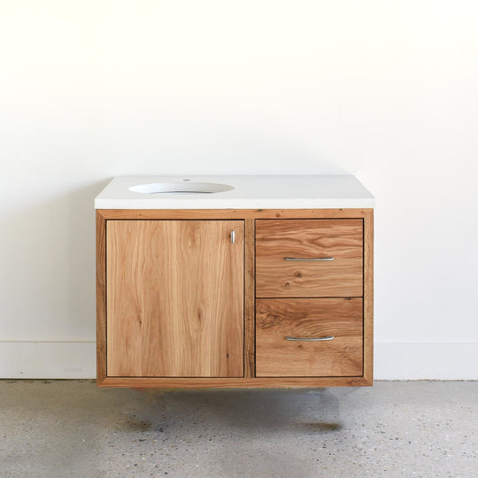 Floating Timber Vanity Floating Vanity | Solid Wood Floating Bathroom Vanity | What WE Make