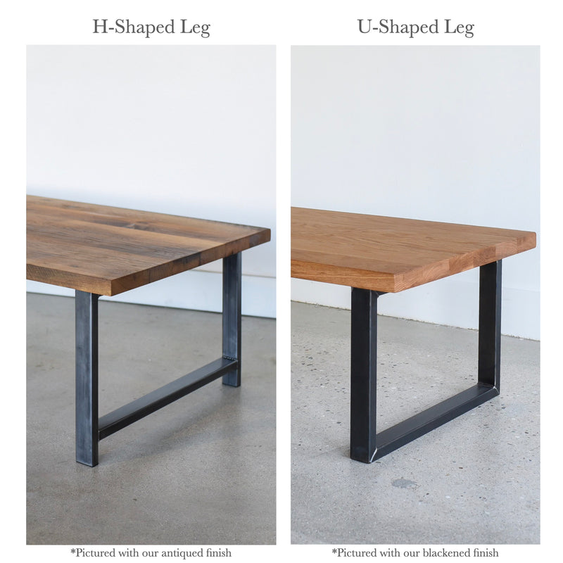 Leg Shape Images - Choose from H-Shaped or U-Shaped Industrial Steel Legs