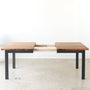 Industrial Plank Extendable Dining Table