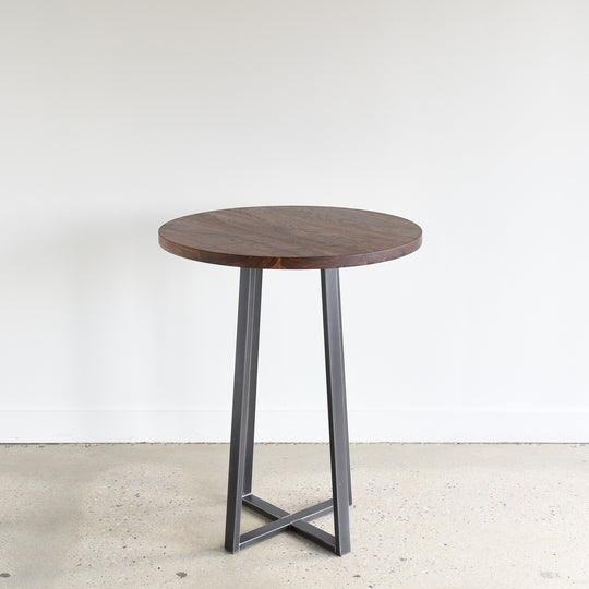 Round Criss-Cross Base Pub Table