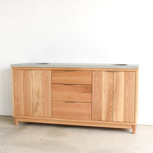 72&quot; Modern Wood Vanity / Double Sink in Solid White Oak / Clear - Featured with our &lt;a href=&quot;https://wwmake.com/products/concrete-vanity-top-double-oval-undermount-sink&quot;&gt; Concrete Vanity Top / Double Oval Undermount Sinks &lt;/a&gt; in Natural Gray