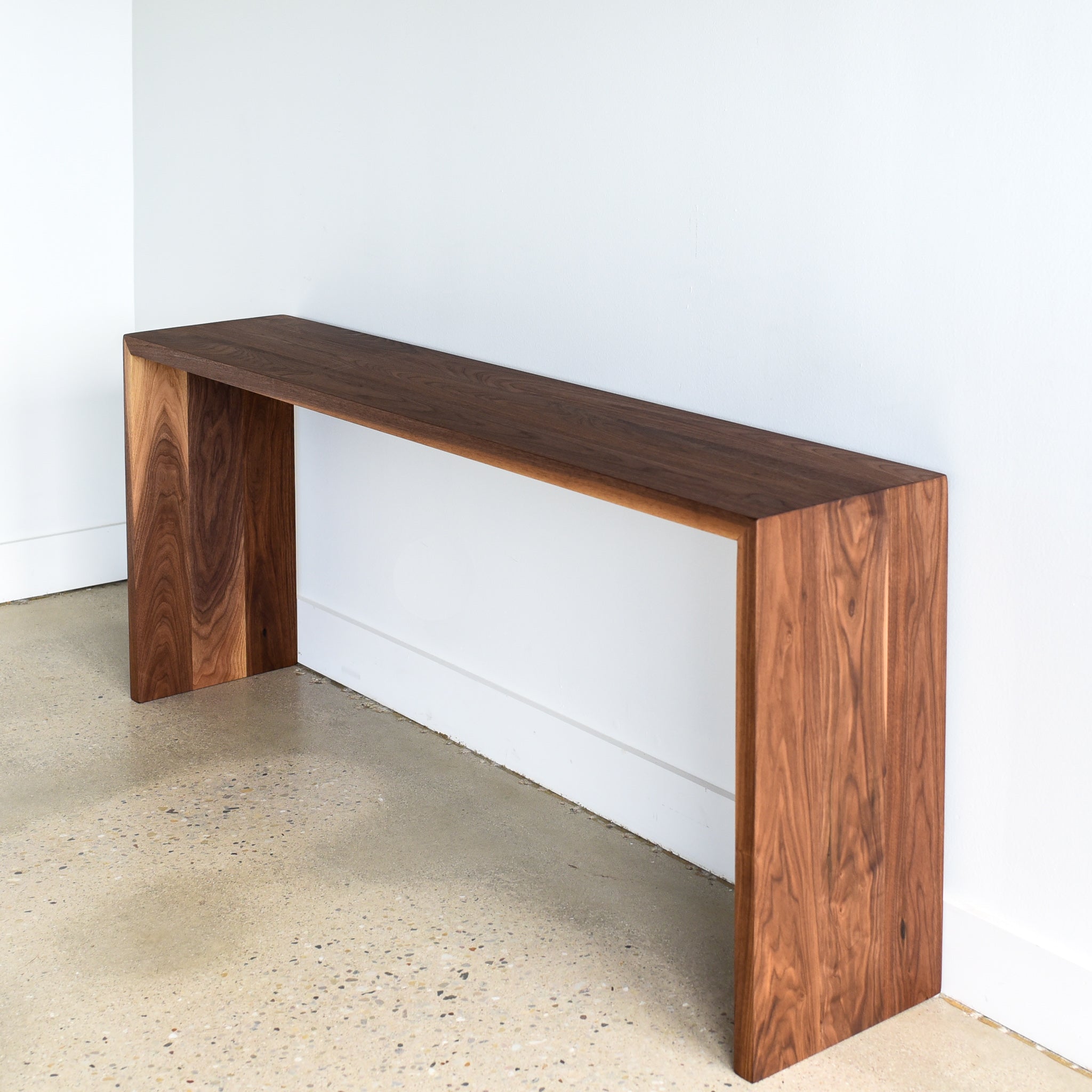 Modern Walnut Console Table