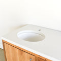 Concrete Floating Vanity Top / Oval Undermount Sink