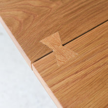 Modern Butterfly Trestle Table - Close up of butterfly joinery detail 