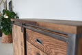 Wood + Steel Rolling Bar Credenza