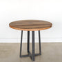 Round Industrial Reclaimed Wood Pub Table / 36&quot; Counter Height