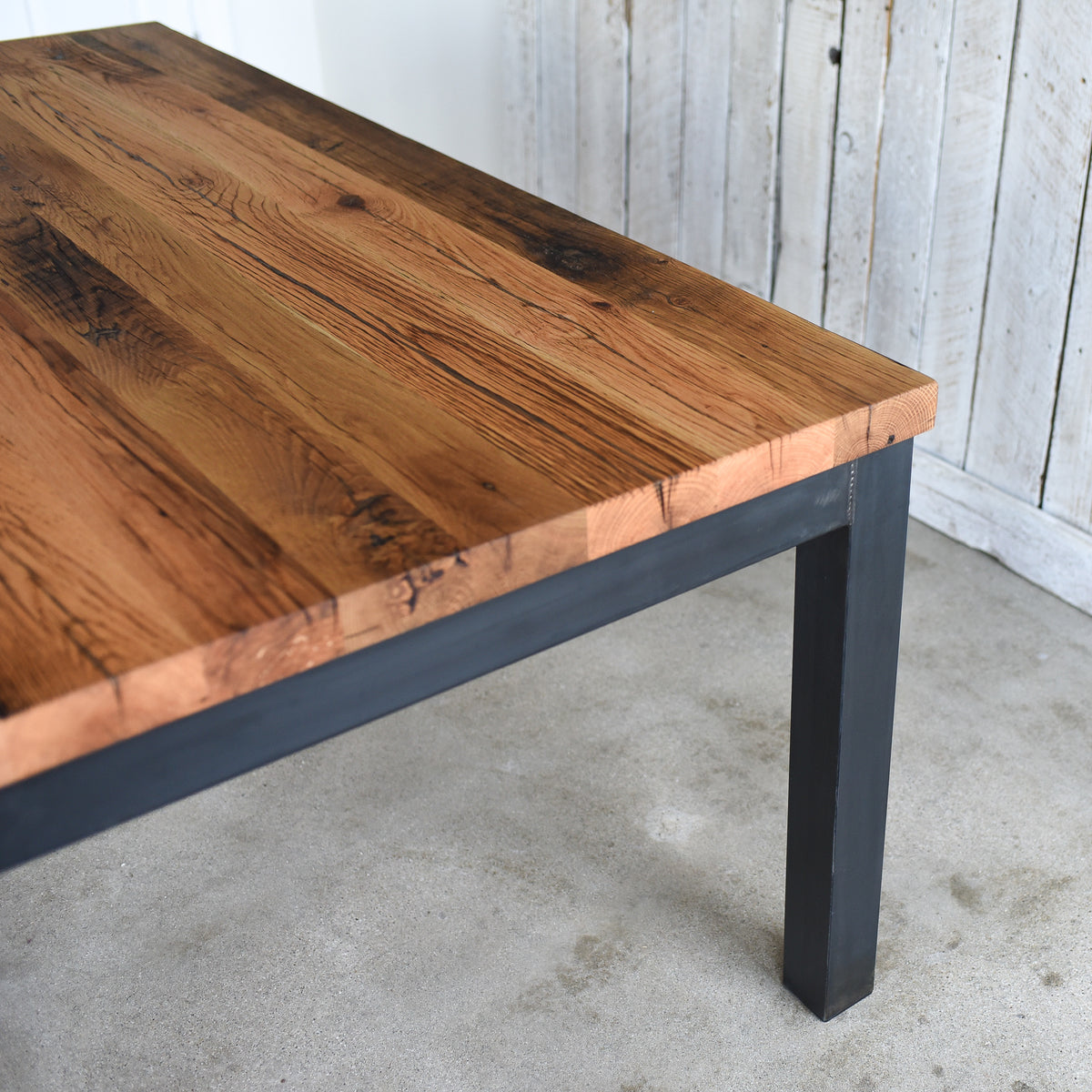 Wide Steel Frame Dining Table – What WE Make