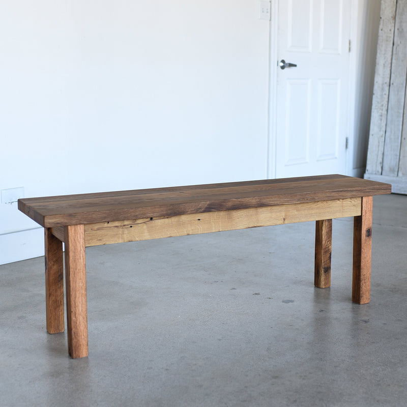 Quick Ship Plank Wood Bench