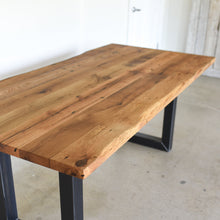 Industrial Live Edge Dining Table - Tabletop and Live Edge Detail 