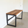 Pictured in Reclaimed Oak/ Clear &amp; Blackened Metal