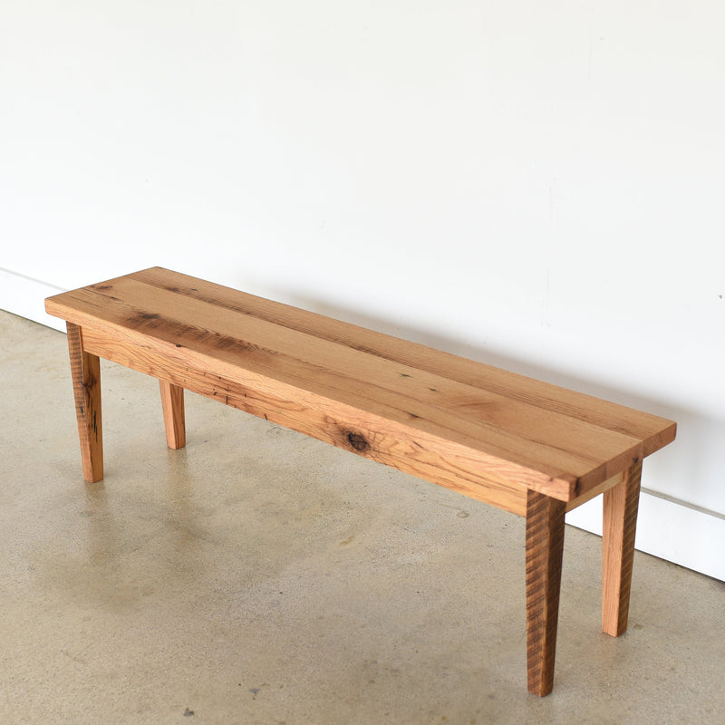 Quick_Ship Tapered Leg Wood Bench