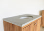 Concrete Vanity Top / Single Oval Undermount Sink