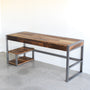 3-Drawer Modern Wood + Metal Desk