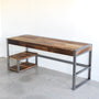 3-Drawer Modern Wood + Metal Desk