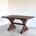 Trestle Dining Table in Solid Walnut / Clear
