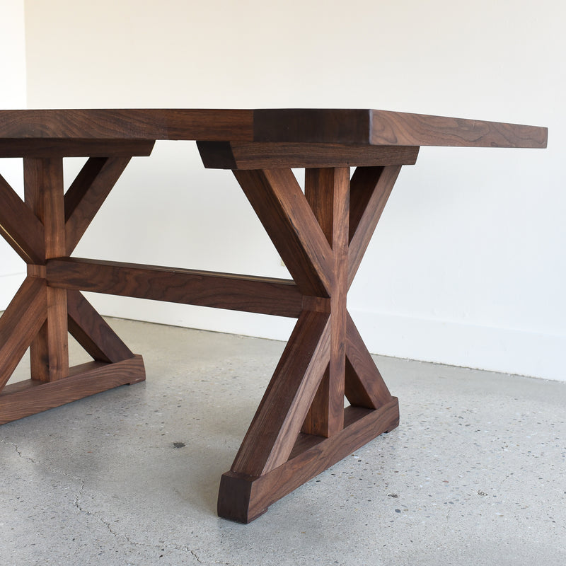Trestle Dining Table - Close up of Trestle Detail