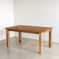 Farmhouse Extendable Dining Table in Reclaimed Oak / Clear - Pictured without leaf 