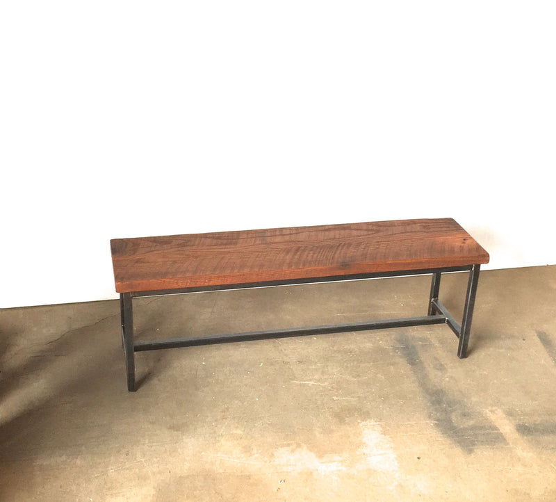 Stoic Industrial Wood Bench