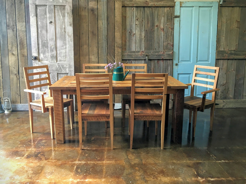 Farmhouse Wood Dining Chair - With Arm Rests